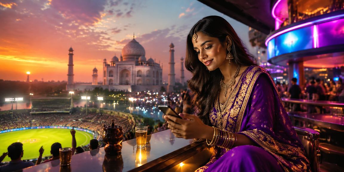 Mobile casino interface on Indian user's smartphone